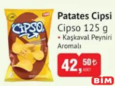 CİPSO PATATES CİPSİ 125 G fiyat ve kampanya bilgisi